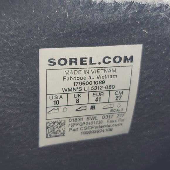 Sorel Women's TIVOLI II US10 Gray Suede Faux Fur Lined Winter Snow Boots - Picture 11 of 16